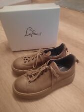 LOFINA Boots Schuhe Beige Schnürer Leder Lagenlook Neu Gr.41