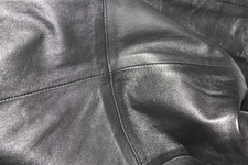 Sexy Lederkleid Leder Kleid Mini Lammnappa Schwarz Neckholder Größe 14 (42)