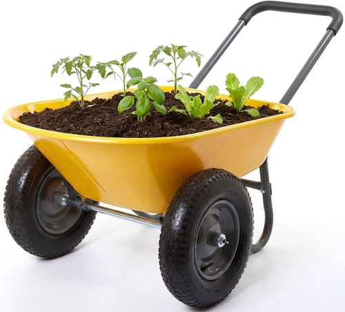Gartenschubkarre mit rädern - gartenschubkarre,
