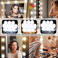 10 LED Kosmetikspiegel Licht Kit mit Dimmbaren Schminkspiegel Lichter Lampe USB