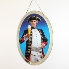 BERLINER KINDL Bier Werbeschild Schild Preußischer Offizier Reklame 50 cm selten