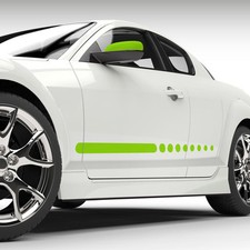 2x Seitenstreifen Punkte Streifen Aufkleber Dekorstreifen Auto #1125