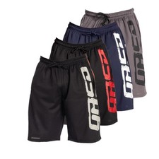 GASP Pro Mesh Shorts Kurze Hose Fitness Bodybuilding Gym Wear Schwarz Grau