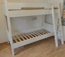 BOPITA Etagenbett,  Hochbett, Einzelbett, Doppelbett, ultra stabil, weiß 