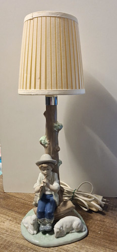 Vintage porzellan tischlampe - vintage,