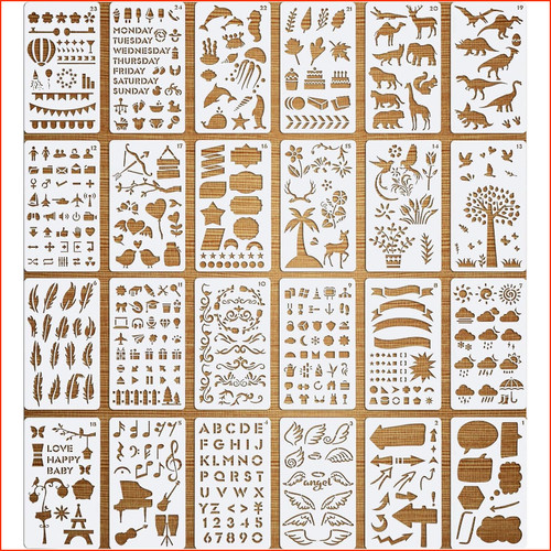 Zeichenschablonen set 24pcs - set,