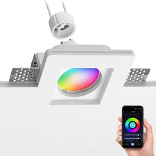 LED Gips Einbaustrahler GIEDI II DIY, inkl. Smart Home RGBW GU10 LED Lampe,