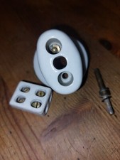 alter rund weiß Stecker defekt Porzellan Keramik Bastler plus Lüsterklemme 