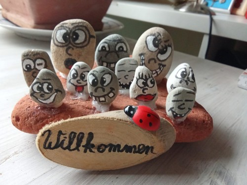 Steingesichter deko - steingesichter,