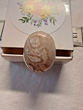 Ring Silber 925 mit versteinerter Koralle