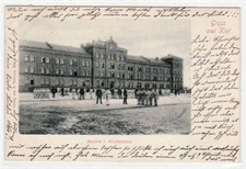 39069762 - 2300 Kiel Kiel mit Kaserne I. Werftdivision gelaufen, ca. 1902.