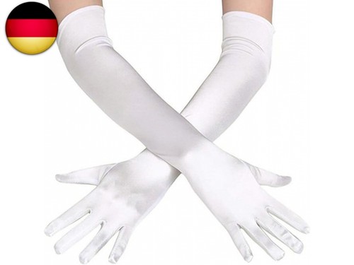 Satin handschuhe lang paar - lang,,