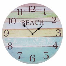 Wanduhr D45cm Beach Bunt Holz
