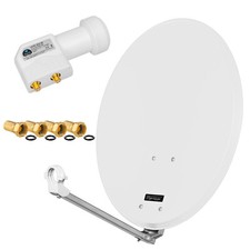 60cm HD SAT Anlage Digitale Schüssel Antenne Spiegel 3D 4K + HB-DIGITAL Twin