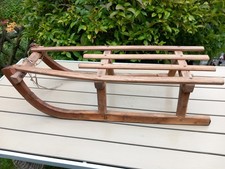 Alter Holzschlitten Rodelschlitten schöne Form Vintage Länge 90 cm,Deko 