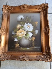 Ölgemälde Stilleben, Blumen, Öl auf Leinwand, signiert Domberg