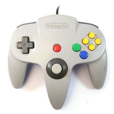 N64 orig Pad / NUS-005 grau-blau Custom Case mit GameCube Analogstick [Nintendo]