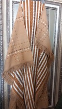 BOCASA BIEDERLACK BORBO braune Mischung südwestlicher Stil Fransen Wollmischung Decke 