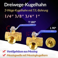 3-Wege-Kugelhahn mit