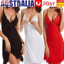 Sexy Dessous Damen Seide Spitze Robe Babydoll Nachthemd Nachthemd с