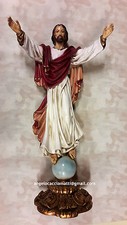 STATUE CHRISTUS AUFERSTANDEN Aus Marmorstaub 70 Cm