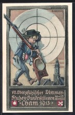 AK Cham, VII. Oberpfälzisches Zimmer-Stutzen-Bundesschießen 1913, Kleiner Schüt 