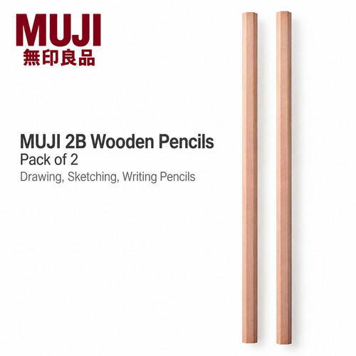 Muji holzstifte 2er - 2b, pack