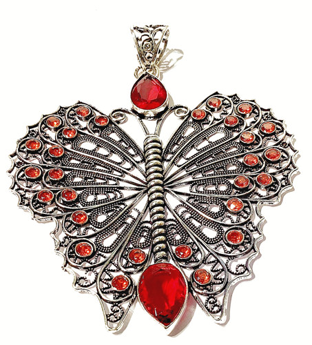 Roter granat edelstein 925 - roter,