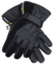 Wasserdichte kurze Chopperhandschuhe  schwarz Leder kurze Stulpe Handschuhe