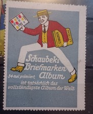 Reklamemarke Schaubek Briefmarkenalben AlleWelt