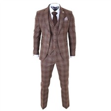 Herren brown tweed - brown, kariert