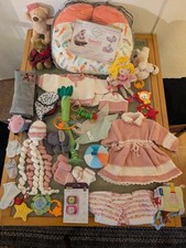 30tlg Baby Mädchen 74/80 Strickkleider Stillkissen Spielzeug Wippe Spielbogen