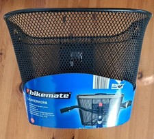 Fahrradkorb vorne für Lenker Metall Schwarz inkl. Adapterplatte Halter TÜV Neu !