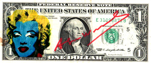 Warhol 1 dollarnote - warhol,