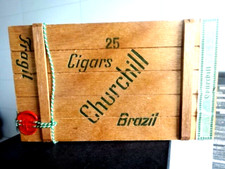 Alte Zigarrenschachel:Alte Zigarrenschachtel CHURCHILL Brazil rare Sonderedition