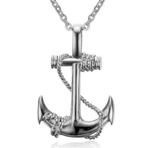 Anker halskette silber - anker,