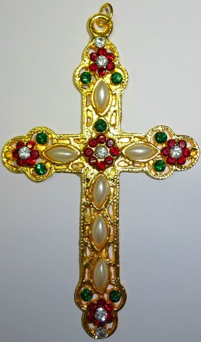 Großer kreuz anhänger strass - großer,