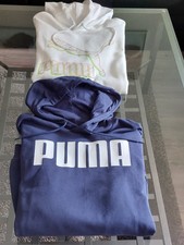 2 x PUMA Hoody  Hoodie Kapuzenpullover Gr. L marine und creme Herren / Damen NEU