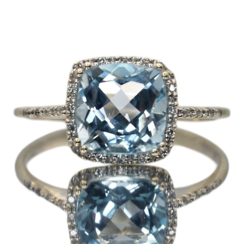 Blautopas ring gold weiß - ring,