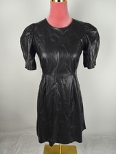 Kleid Only Gr. S 36 NEU schwarz Kunstleder Puffärmel Stretch elegant Party dress