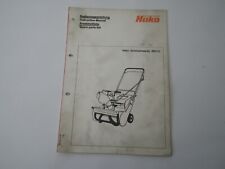 Bedienungsanleitung Ersatztelliste Hako-Schneehexe SL (6051) Hako Hausdruckerei 