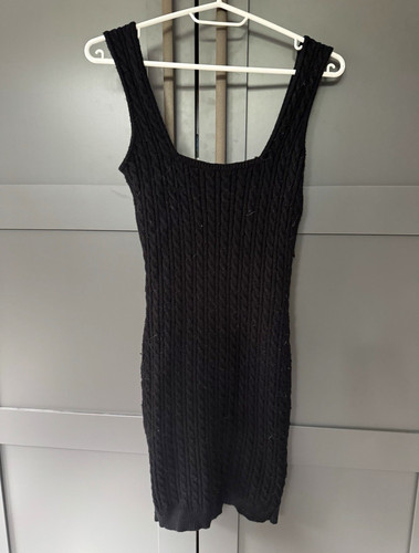 Zara midi strickkleid schwarz - zara,