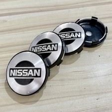 4x 60mm Für Nissan Nabenkappen Nabendeckel Felgendeckel Radnabendeckel Schwarz