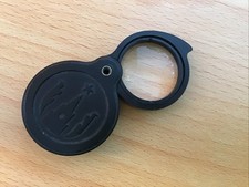 Alte Lupe Klapplupe Einschlaglupe UDSSR Vergrößerungsglas 4x schwarz