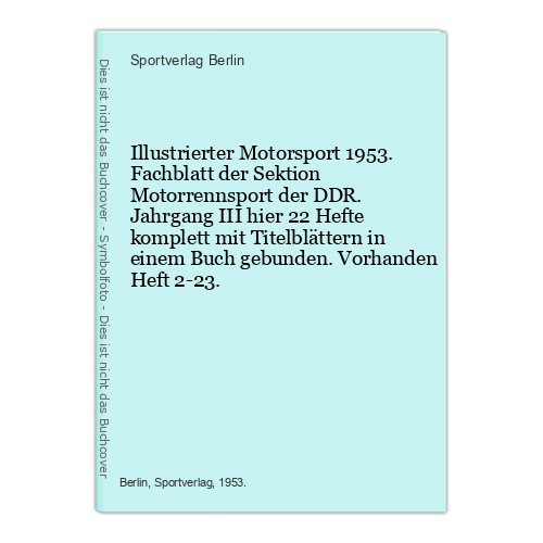Illustrierter motorsport 1953 - motorsport,