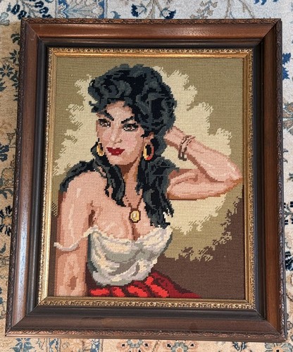 Kreuzstichbild frau mit - kreuzstichbild, „frau
