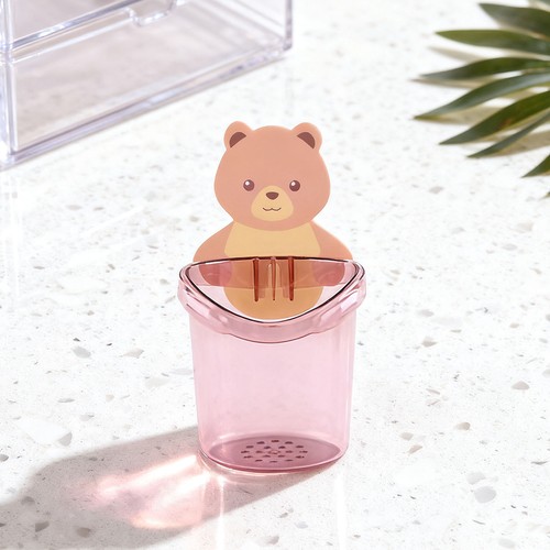 Rosa bär zahnbürstenhalter - rosa,