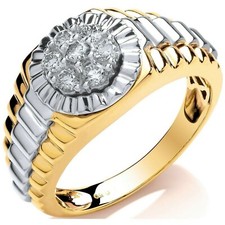 Herren Echt Diamant Rund