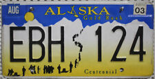 Alaska USA Nummernschild Kennzeichen Goldrausch Schild US License Plate EBH 124
