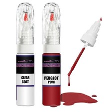 Lackstift für PEUGEOT ROUGE ELIXIR PEVH + Klarlack Pinsel Kratzer Fix Kit